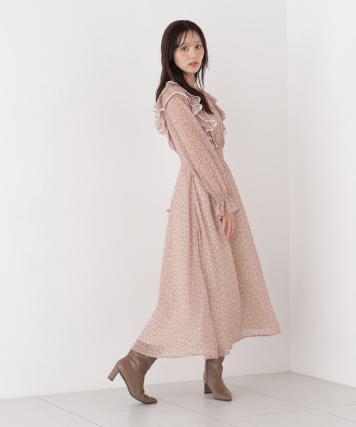 PROPORTION BODY DRESSING（プロポーションボディドレッシング）の「パイピングラッフルワンピース / 1216240008（ワンピース・レディース・ブラウン/ピンク・P/S/MEDIUM）」の16枚目の写真