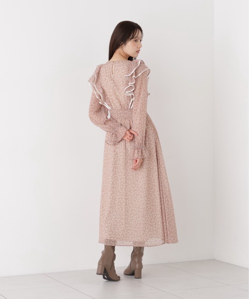 PROPORTION BODY DRESSING（プロポーションボディドレッシング）の「パイピングラッフルワンピース / 1216240008（ワンピース・レディース・ブラウン/ピンク・P/S/MEDIUM）」の18枚目の写真