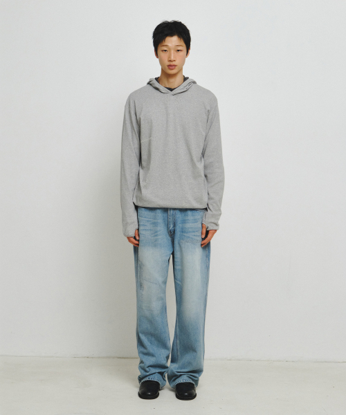 ENDOOR(エンドア)の「スカー フィンガーホールパーカー(グレー)(パーカー・レディース・MD.Gray・LARGE/MEDIUM)」の2枚目の写真