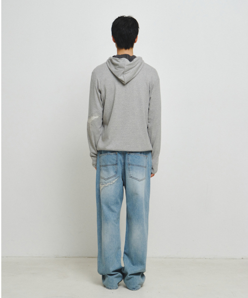 ENDOOR(エンドア)の「スカー フィンガーホールパーカー(グレー)(パーカー・レディース・MD.Gray・LARGE/MEDIUM)」の4枚目の写真