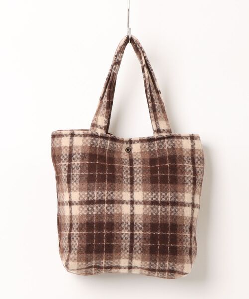 VIBGYOR(ヴィブジョー)の「Mignonjour/チェック柄ミニトートバッグ M2987(トートバッグ・レディース・ブラウン・FREE)」の3枚目の写真
