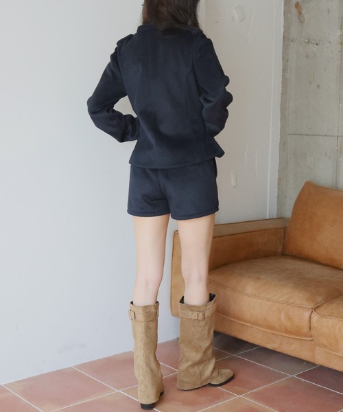 Mili affinity（ミリアフィニティー）の「フェイクウールハイウエストショートパンツ（その他パンツ・レディース・チャコールグレー/ライトベージュ/ネイビー/ブルー・FREE）」の20枚目の写真