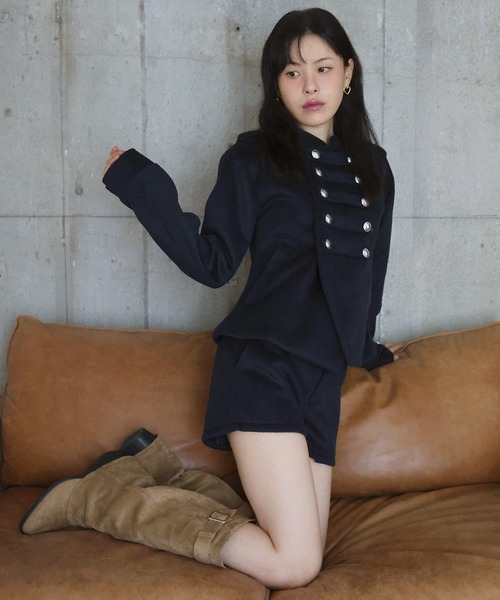 Mili affinity（ミリアフィニティー）の「フェイクウールハイウエストショートパンツ（その他パンツ・レディース・チャコールグレー/ライトベージュ/ネイビー/ブルー・FREE）」の21枚目の写真