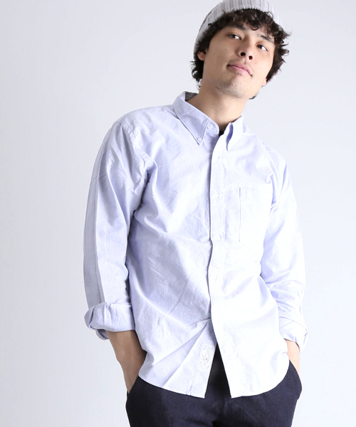 Denime（ドゥニーム）の「OXFORD BD SHIRT/オックスフォードボタンダウンシャツ（シャツ/ブラウス・メンズ・サックスブルー/ホワイト/イエロー・LARGE/X-LARGE/MEDIUM）」の4枚目の写真