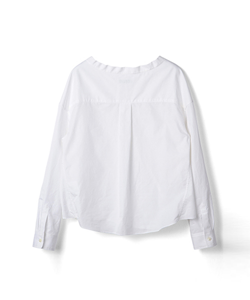 ESTNATION（エストネーション）の「ESTNATION カシュクールシャツ（シャツ/ブラウス・レディース・ホワイト/ブルー系その他/ライトブルー・38/36）」の7枚目の写真