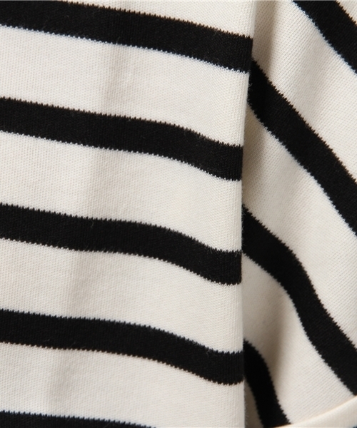 earth music&ecology（アースミュージックアンドエコロジー）の「【2016Autumn】《ハイハイハイネック》ボーダーショートカットプルオーバー（Tシャツ/カットソー・レディース・アイボリー/カーキ/ボルドー・FREE）」の10枚目の写真