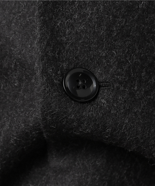 SHIPS JET BLUE（シップスジェットブルー）の「SHIPS JET BLUE: ノーカラー チェスターコート■（チェスターコート・メンズ・ブラック/ライトグレー/グリーン/ダークグリーン/ダークグレー・MEDIUM/SMALL/LARGE）」の18枚目の写真