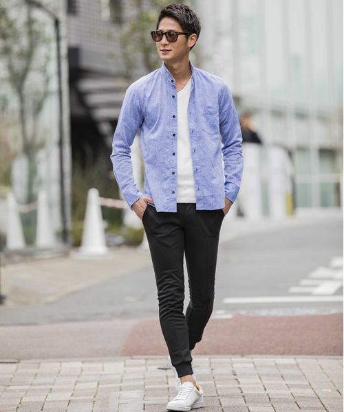 A.S.M（エーエスエム）の「ポンチジャ－ジ／スキニ－リブイ－ジ－パンツ（その他パンツ・メンズ・ブラック/杢グレー・50/48/52）」の7枚目の写真