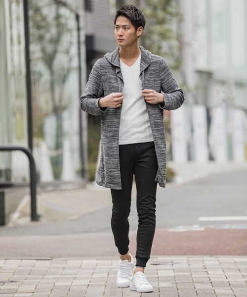 A.S.M（エーエスエム）の「ポンチジャ－ジ／スキニ－リブイ－ジ－パンツ（その他パンツ・メンズ・ブラック/杢グレー・50/48/52）」の8枚目の写真