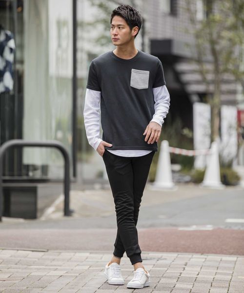 A.S.M（エーエスエム）の「ポンチジャ－ジ／スキニ－リブイ－ジ－パンツ（その他パンツ・メンズ・ブラック/杢グレー・50/48/52）」の9枚目の写真