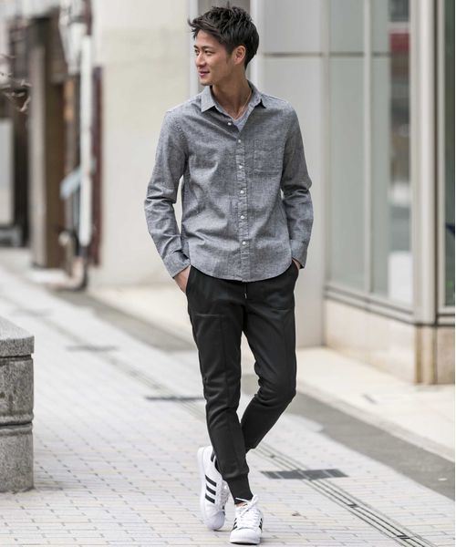 A.S.M（エーエスエム）の「ポンチジャ－ジ／スキニ－リブイ－ジ－パンツ（その他パンツ・メンズ・ブラック/杢グレー・50/48/52）」の21枚目の写真