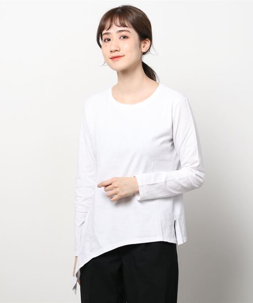 DAMMY(ダミー)の「DAMMY/メッシュレイヤードロングTシャツ(Tシャツ/カットソー・レディース・イエロー/ホワイト/ブルー・FREE)」の11枚目の写真