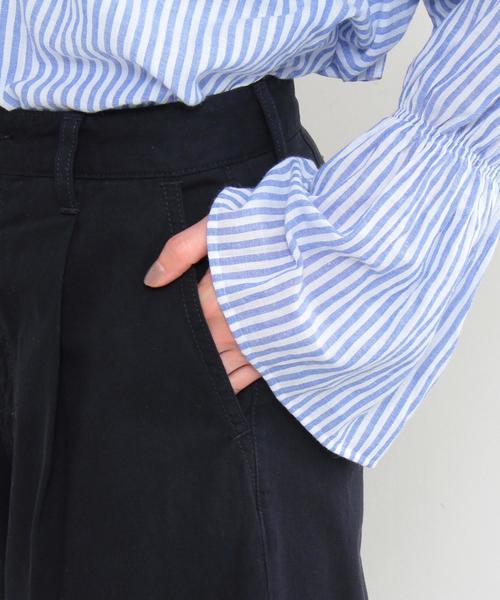 BEAUTY&YOUTH UNITED ARROWS（ビューティーアンドユースユナイテッドアローズ）の「【WEB限定】by ※∴ツイルチノタックワイドパンツ ◆（チノパンツ・レディース・ブラック/ベージュ/ダークグリーン/ネイビー・MEDIUM/SMALL/LARGE）」の14枚目の写真