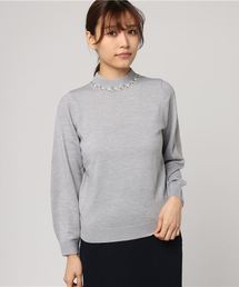 earth music&ecology | ・ビジューハイネックニットプルオーバー(ニット/セーター)