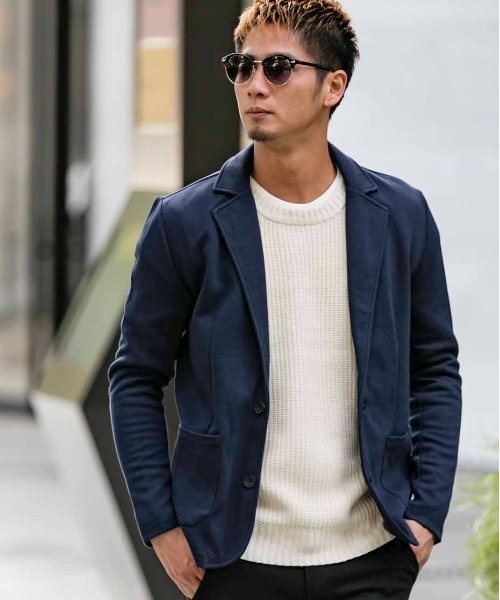 セール ダンボールカルゼ ジャージテーラードジャケット テーラードジャケット Admix Atelier Sab Men アドミックスアトリエサブメン のファッション通販 Zozotown