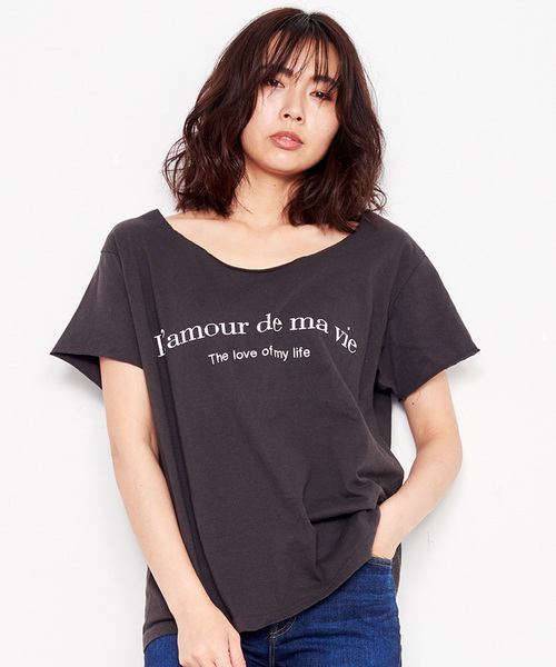 MAISON DE REEFUR(メゾンドリーファー)の「メッセージ Tシャツ(T 購入正規品 Tシャツ メゾンドリーファー Tシャツ/カットソー(半袖/袖なし)