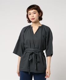 AMERICAN HOLIC | ・スキッパー5分袖リボン付ブラウス(シャツ/ブラウス)