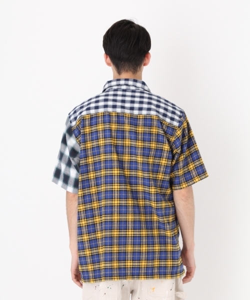 niko and（ニコアンド）の「チェック切り替えシャツ（シャツ