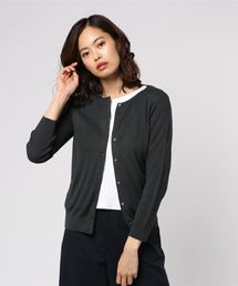 リネンシルクコットンリブカーディガン