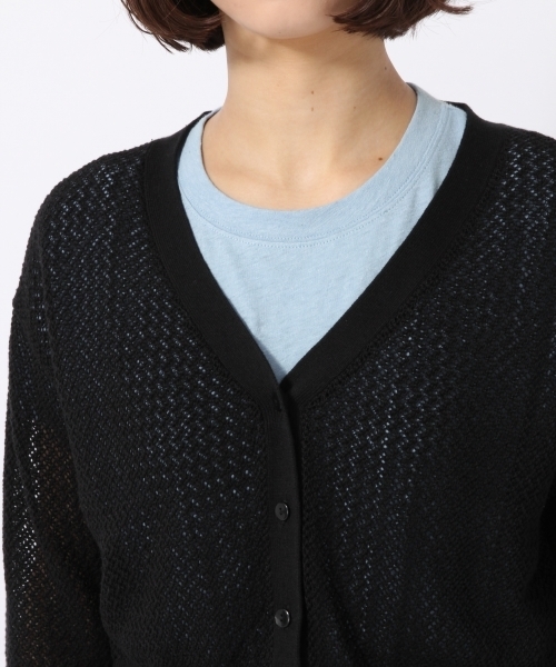 LOWRYS FARM（ローリーズファーム）の「１２Ｇスカットカーデ／７Ｓ  795299（カーディガン/ボレロ・レディース・ホワイト/ブラック/ブラウン・MEDIUM/LARGE）」の10枚目の写真