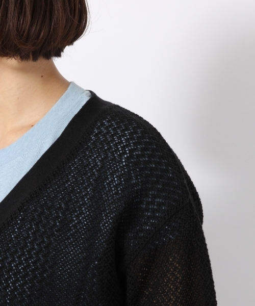 LOWRYS FARM（ローリーズファーム）の「１２Ｇスカットカーデ／７Ｓ  795299（カーディガン/ボレロ・レディース・ホワイト/ブラック/ブラウン・MEDIUM/LARGE）」の11枚目の写真