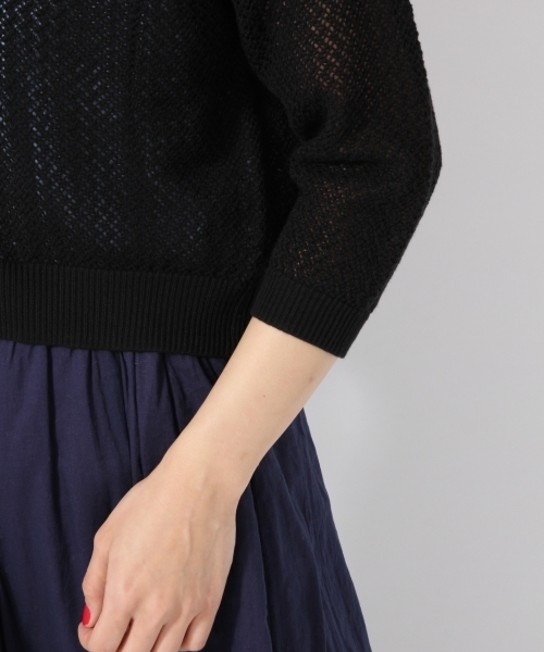 LOWRYS FARM（ローリーズファーム）の「１２Ｇスカットカーデ／７Ｓ  795299（カーディガン/ボレロ・レディース・ホワイト/ブラック/ブラウン・MEDIUM/LARGE）」の12枚目の写真