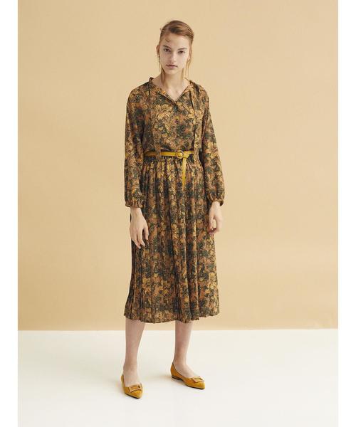 YECCA VECCA（イェッカヴェッカ）の「Ｐ．ミュルーズプリントプリーツスカート（スカート・レディース・イエロー/アイボリー・FREE）」の14枚目の写真