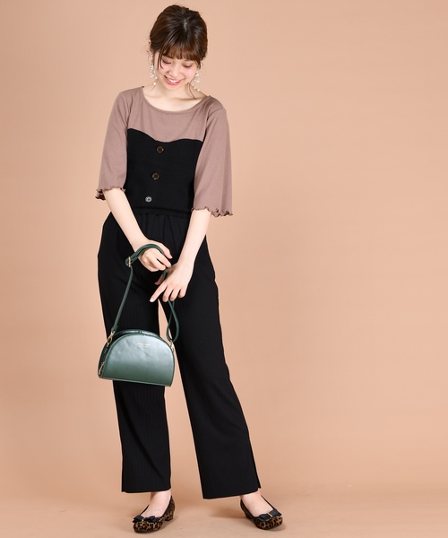 natural couture（ナチュラルクチュール）の「ワイドリブパンツ（その他パンツ・レディース・ブラック/ベージュ/アイボリー/ピンクベージュ・FREE）」の9枚目の写真