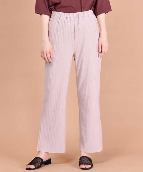 natural couture（ナチュラルクチュール）の「ワイドリブパンツ（その他パンツ・レディース・ブラック/ベージュ/アイボリー/ピンクベージュ・FREE）」の14枚目の写真