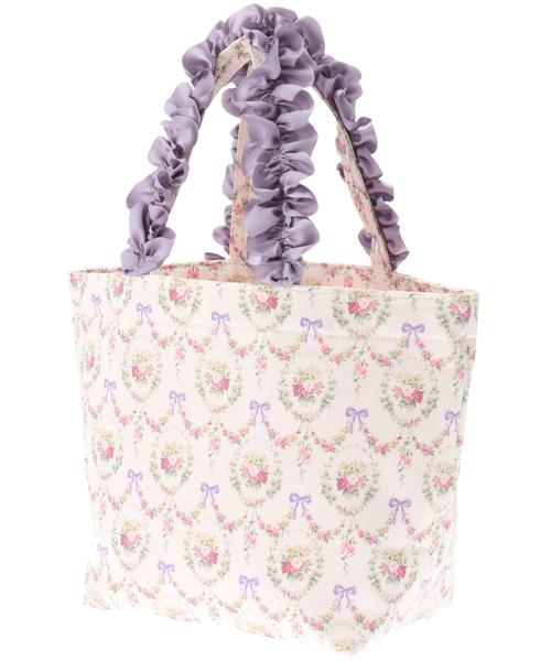 Maison de FLEUR（メゾンドフルール）の「ブーケリボンフリルトートバッグ（トートバッグ・レディース・アイボリー・FREE）」の3枚目の写真