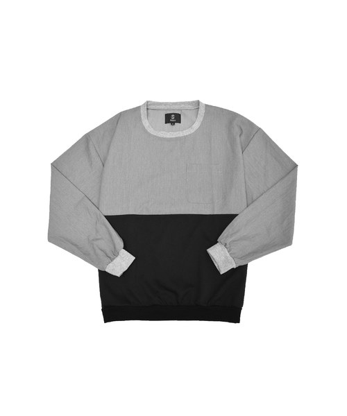 MinoriTY(マイノリティ)の「クルーネック配色プルオーバー(Tシャツ/カットソー・メンズ・ブラック/カーキ/ブラウン/ネイビー・M/L)」の7枚目の写真