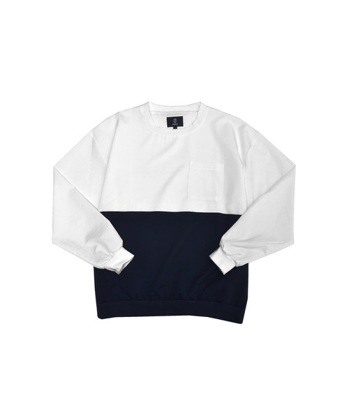 MinoriTY(マイノリティ)の「クルーネック配色プルオーバー(Tシャツ/カットソー・メンズ・ブラック/カーキ/ブラウン/ネイビー・M/L)」の19枚目の写真