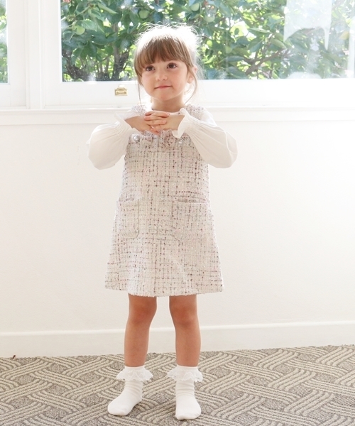 Rora（ローラ）の「マオ ツイードジャンパースカート（ジャンパースカート・キッズ・アイボリー・110cm/100cm/120cm/130cm/140cm）」の20枚目の写真