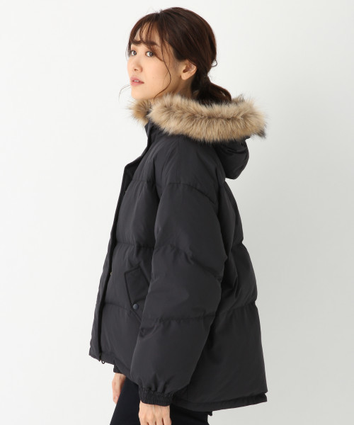 GLOBAL WORK(グローバルワーク)の「カラーダウンブルゾン/814404(ダウンジャケット/コート・レディース・ブラック/レッド/グリーン・MEDIUM/LARGE)」の6枚目の写真