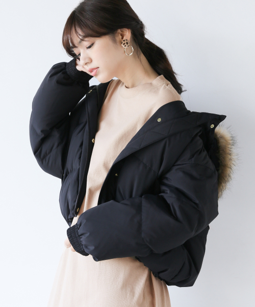 GLOBAL WORK(グローバルワーク)の「カラーダウンブルゾン/814404(ダウンジャケット/コート・レディース・ブラック/レッド/グリーン・MEDIUM/LARGE)」の19枚目の写真