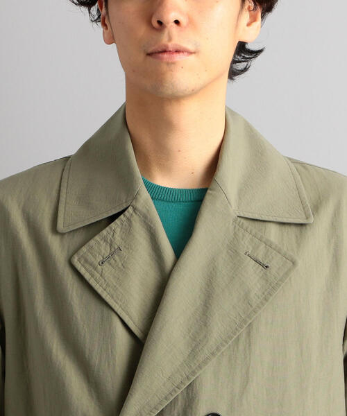 green label relaxing（グリーンレーベルリラクシング）の「CM ナイロンタッサー トレンチコート  ◆（トレンチコート・メンズ・ベージュ/オリーブ・S/M/L/XL/XS）」の7枚目の写真