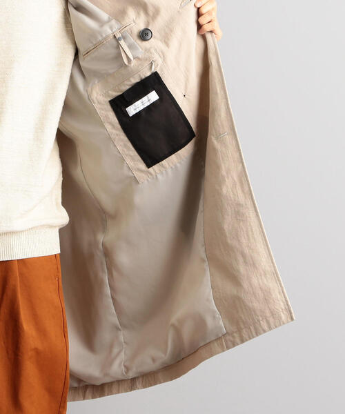 green label relaxing（グリーンレーベルリラクシング）の「CM ナイロンタッサー トレンチコート  ◆（トレンチコート・メンズ・ベージュ/オリーブ・S/M/L/XL/XS）」の13枚目の写真