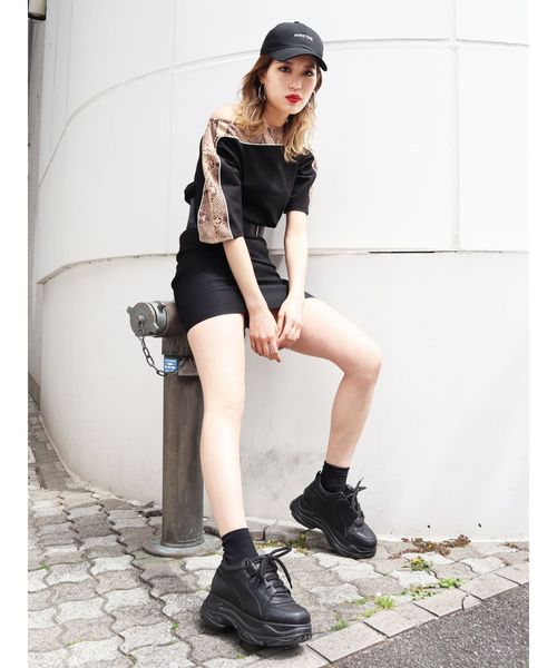 EMODA（エモダ）の「ハイバルキースニーカー（スニーカー・レディース・ホワイト/ブラック・SMALL/MEDIUM/LARGE）」の7枚目の写真