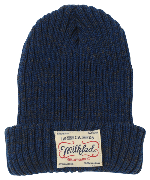 MILKFED.(ミルクフェド)の「BASIC KNITTED CAP(ニットキャップ/ビーニー・レディース・アッシュグレー/ネイビー/レッド・ONE SIZE)」の3枚目の写真