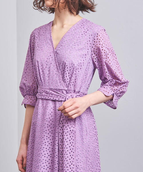 ★美品★ユナイテッドアローズ　フリッカ　カットワーク　ラップワンピース UNITED ARROWS（ユナイテッドアローズ）の「＜FLICKA（フリッカ
