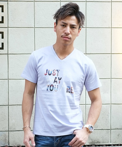 GOSTAR DE FUGA（ゴスタール ジフーガ）の「プリントメッセージ半袖Tシャツ（Tシャツ/カットソー・メンズ・ホワイト/ブラック/ライトパープル・M/L）」の3枚目の写真