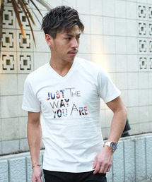 プリントメッセージ半袖Tシャツ