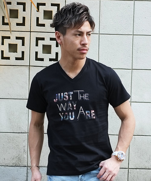 GOSTAR DE FUGA（ゴスタール ジフーガ）の「プリントメッセージ半袖Tシャツ（Tシャツ/カットソー・メンズ・ホワイト/ブラック/ライトパープル・M/L）」の2枚目の写真