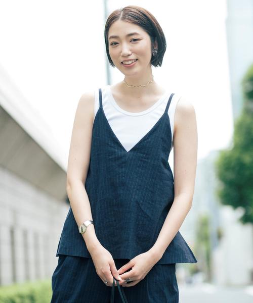 BEAUTY&YOUTH ストライプレイヤード キャミオールインワン BEAUTY&YOUTH UNITED ARROWS（ビューティーアンドユース