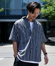 SU: レギュラーカラー ストライプ ボックス ショートスリーブ シャツ ■