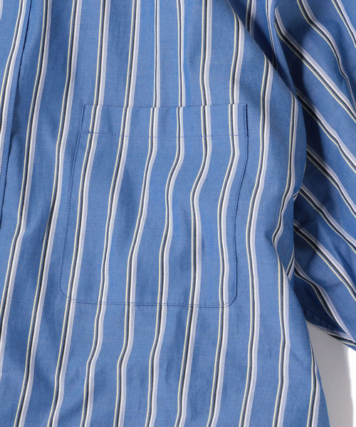 SHIPS(シップス)の「SU: レギュラーカラー ストライプ ボックス ショートスリーブ シャツ ■(シャツ/ブラウス・メンズ・オフホワイト/ブラック/ベージュ/ブルー・S/M/L)」の18枚目の写真