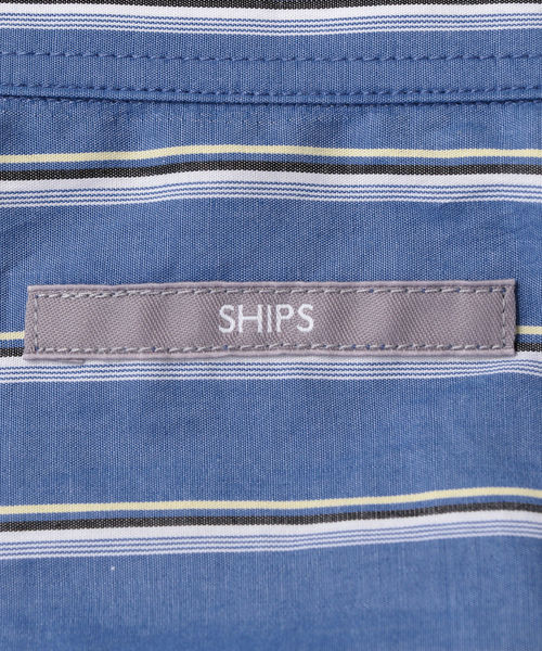 SHIPS(シップス)の「SU: レギュラーカラー ストライプ ボックス ショートスリーブ シャツ ■(シャツ/ブラウス・メンズ・オフホワイト/ブラック/ベージュ/ブルー・S/M/L)」の19枚目の写真