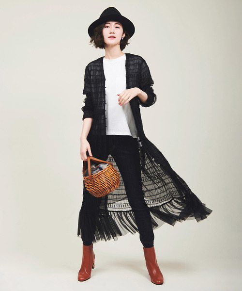 The Virgnia（ザ ヴァージニア）の「ヴィンテージレースガウンワンピース（ワンピース・レディース・ブラック/オフホワイト・FREE）」の2枚目の写真