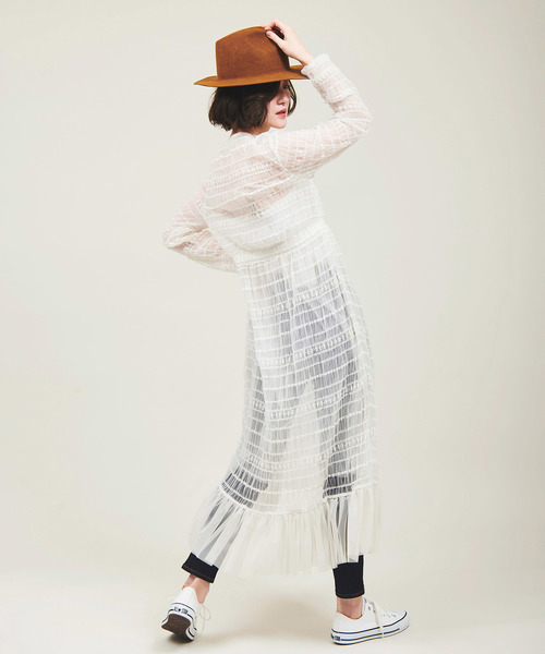 The Virgnia（ザ ヴァージニア）の「ヴィンテージレースガウンワンピース（ワンピース・レディース・ブラック/オフホワイト・FREE）」の4枚目の写真