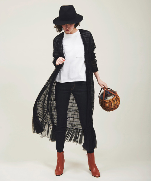 The Virgnia（ザ ヴァージニア）の「ヴィンテージレースガウンワンピース（ワンピース・レディース・ブラック/オフホワイト・FREE）」の7枚目の写真